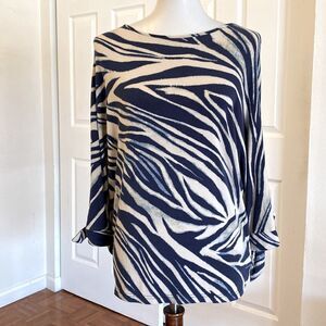 Chaps Bow on 3/4 Sleeve Top